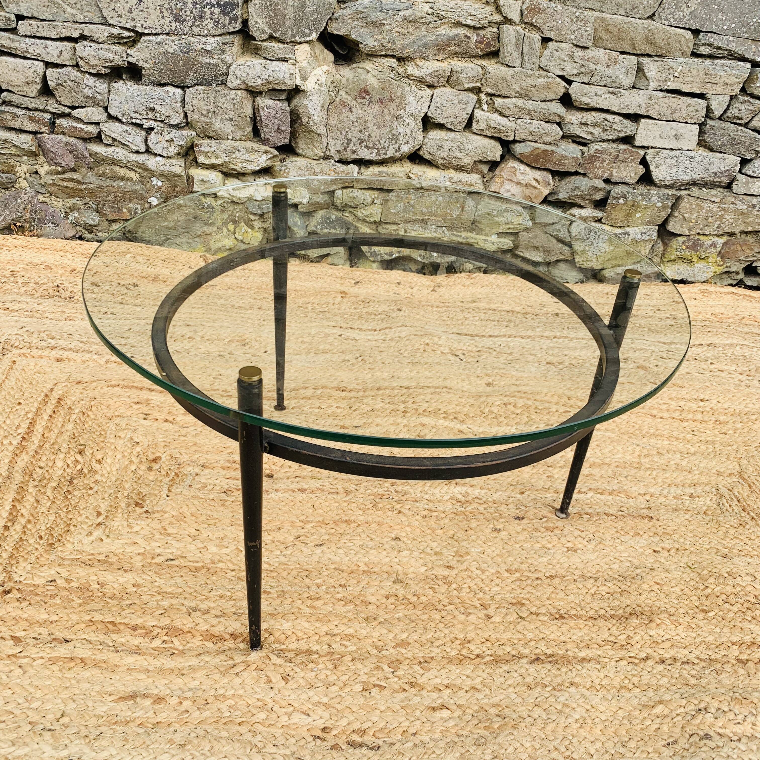 Vintage coffee table by Roger Le Bihan