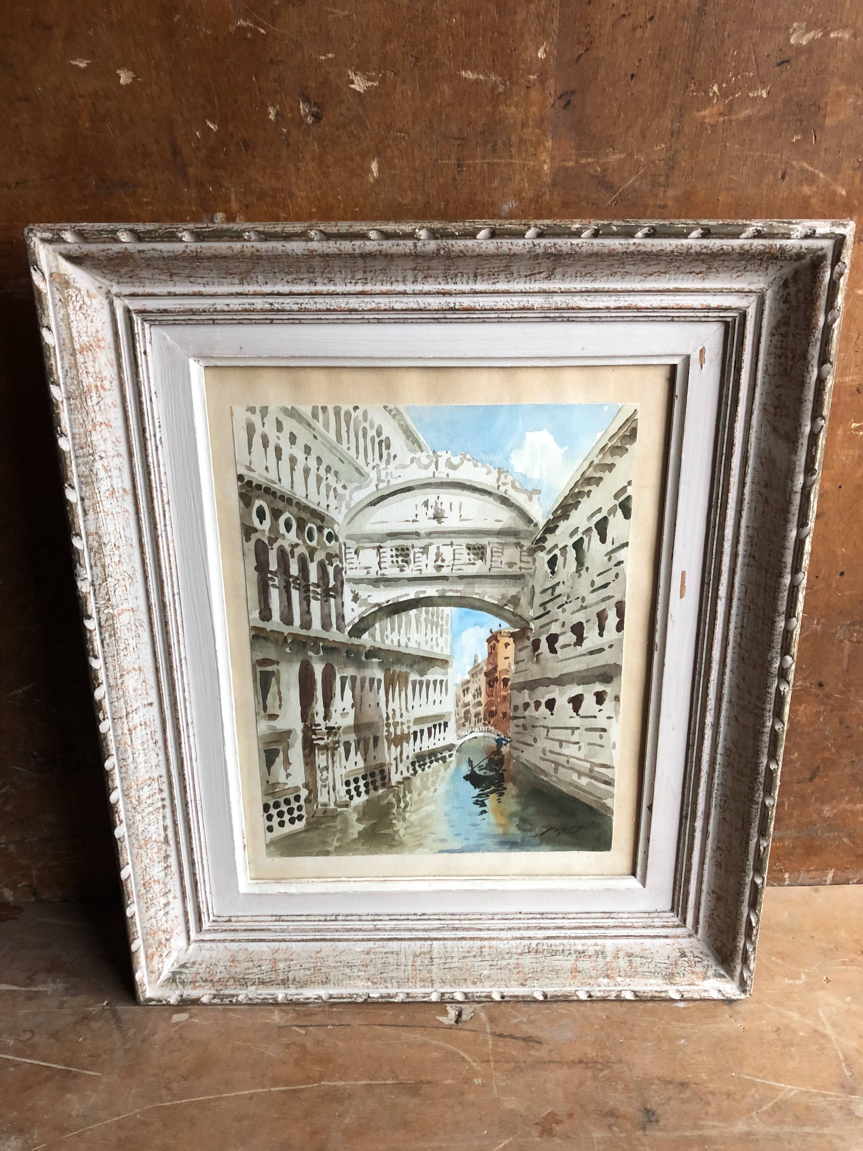 Giorgi watercolor painting Bridge of Sighs Venice