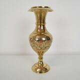 Vase en laiton du milieu du siècle années 1960