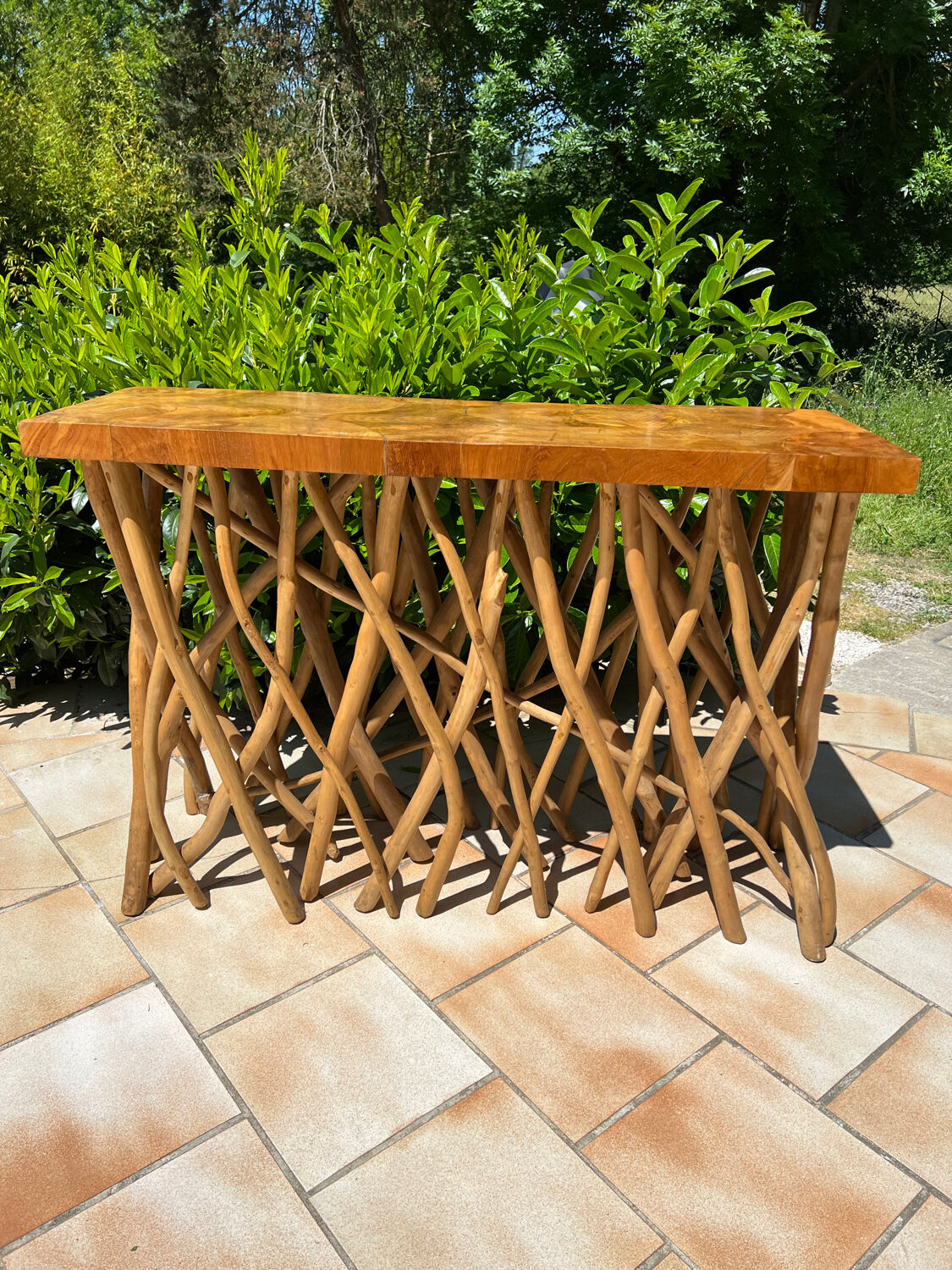 Teak console