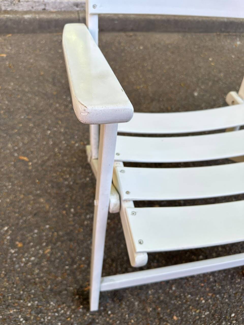 White folding garden armchair — Bistro style armchair