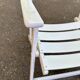 White folding garden armchair — Bistro style armchair
