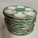 Service of 10 shellfish plates and 1 Longchamp dish