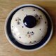 Hand-painted ceramic bell butter dish. Poland