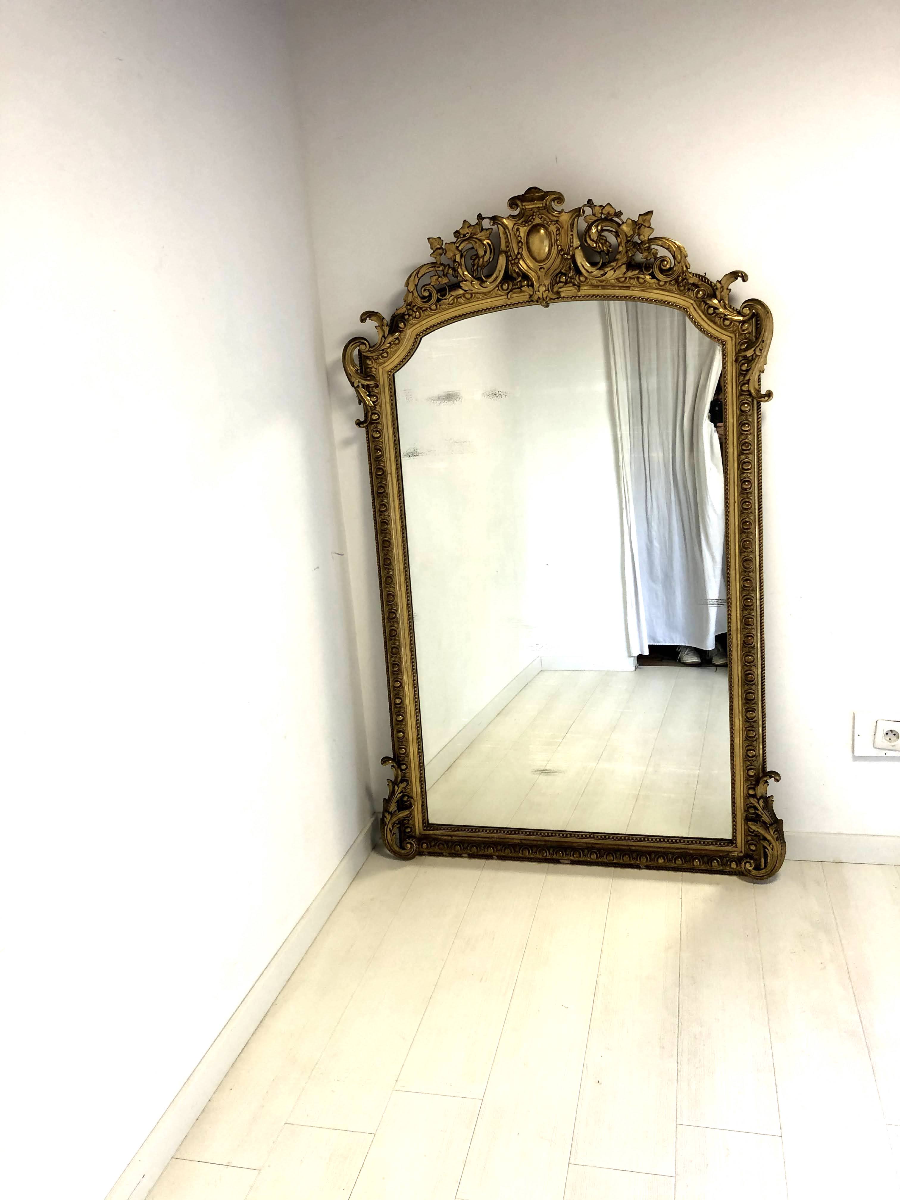 Large mirror Napoleon III 117x186cm