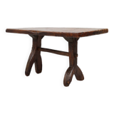 Rustic Spanish dining table, handmade in oak, 16th century