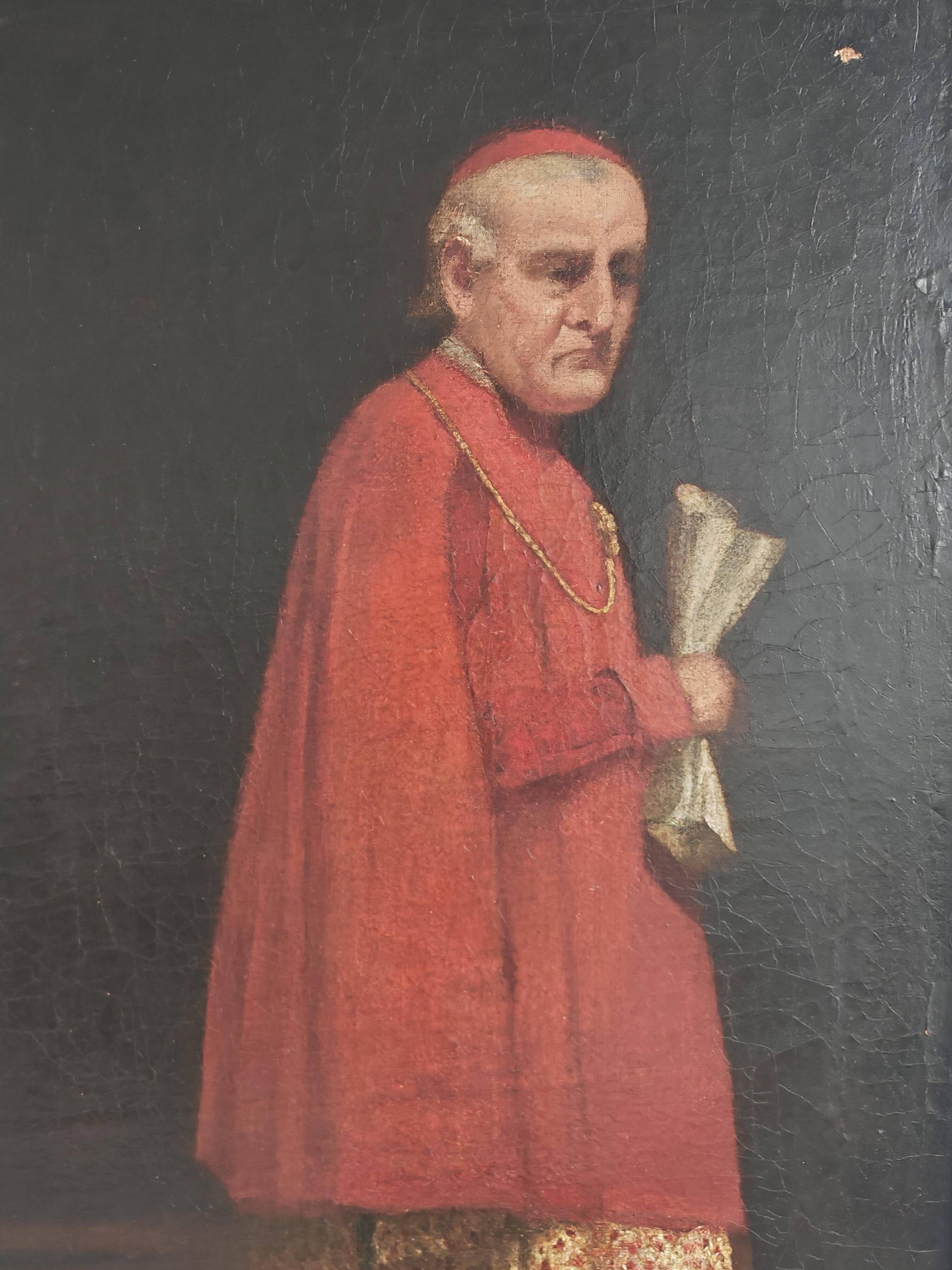 "The Cardinal", oil on canvas by Nicolo Barbino, 19th century.