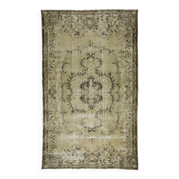 Turkish Anatolian Handmade Vintage Rug 288 cm x 178 cm