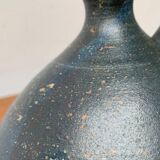 Vintage German brutalist studio pottery vase carafe by Gerhard Liebenthron, 1980.