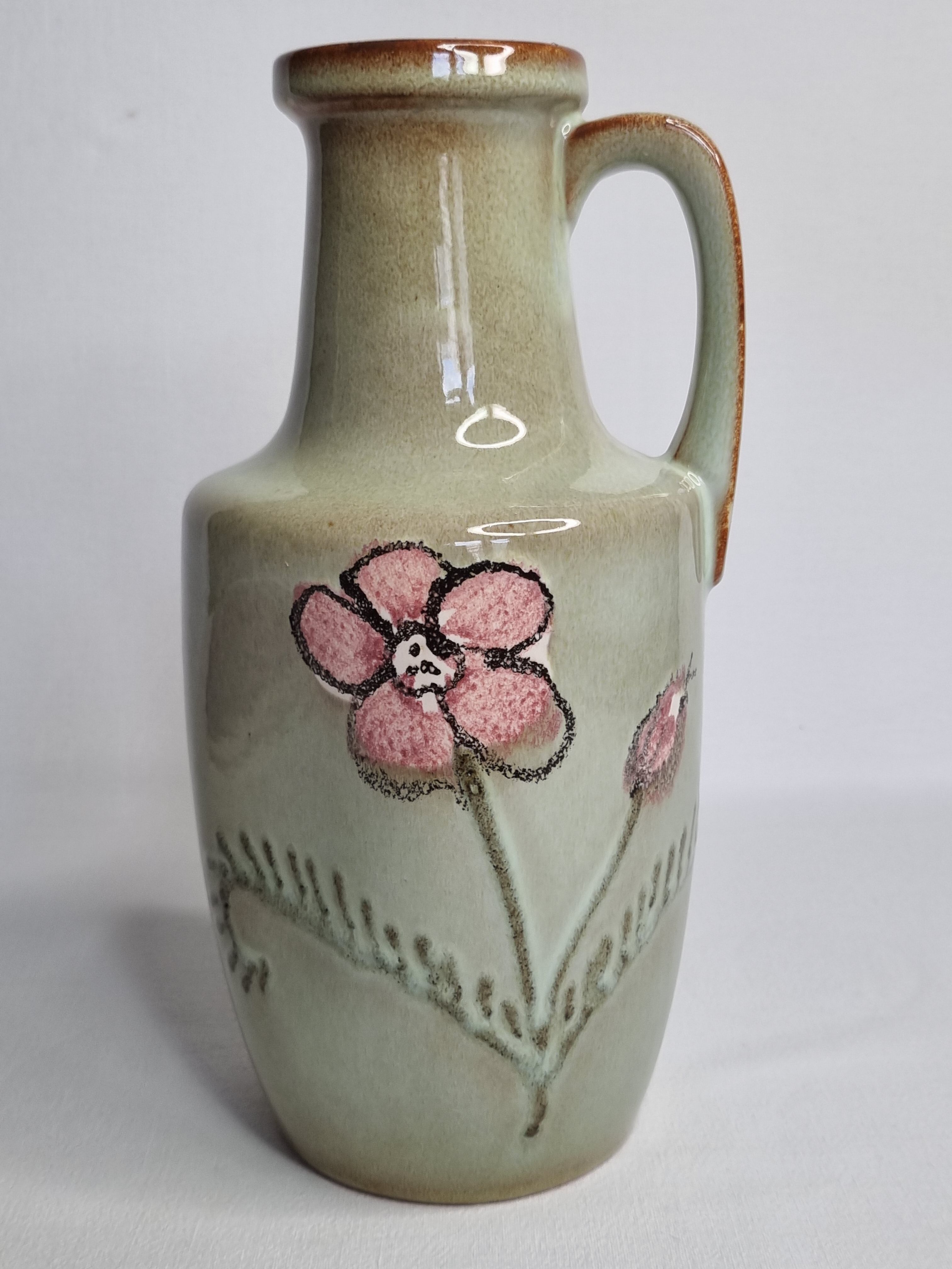 Scheurich Keramik cove vase, West Germany, flower decoration, 26 cm