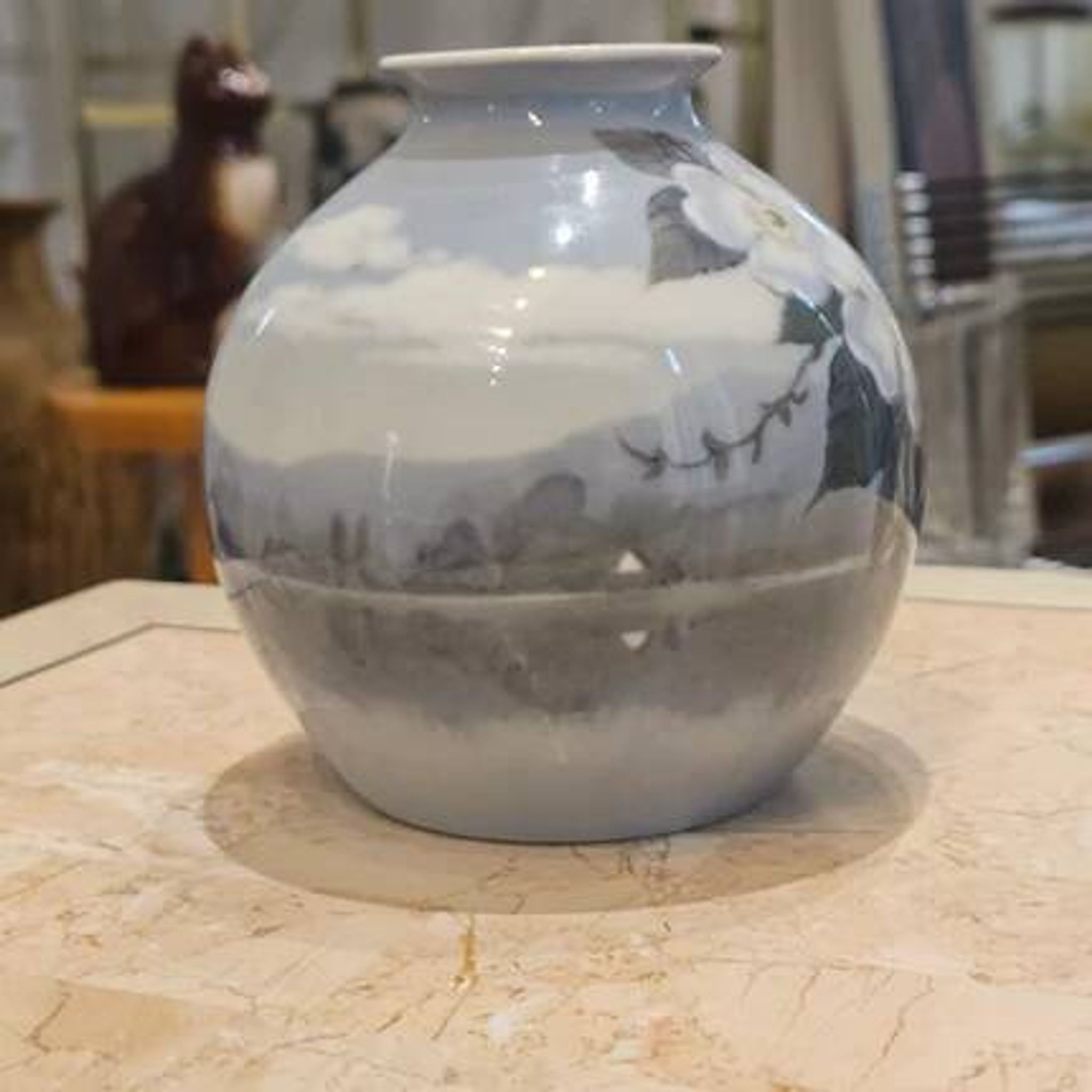 Vase boule en porcelaine Dahl Jensen - Arlh Boesen