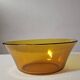 Vintage amber glass salad bowl.