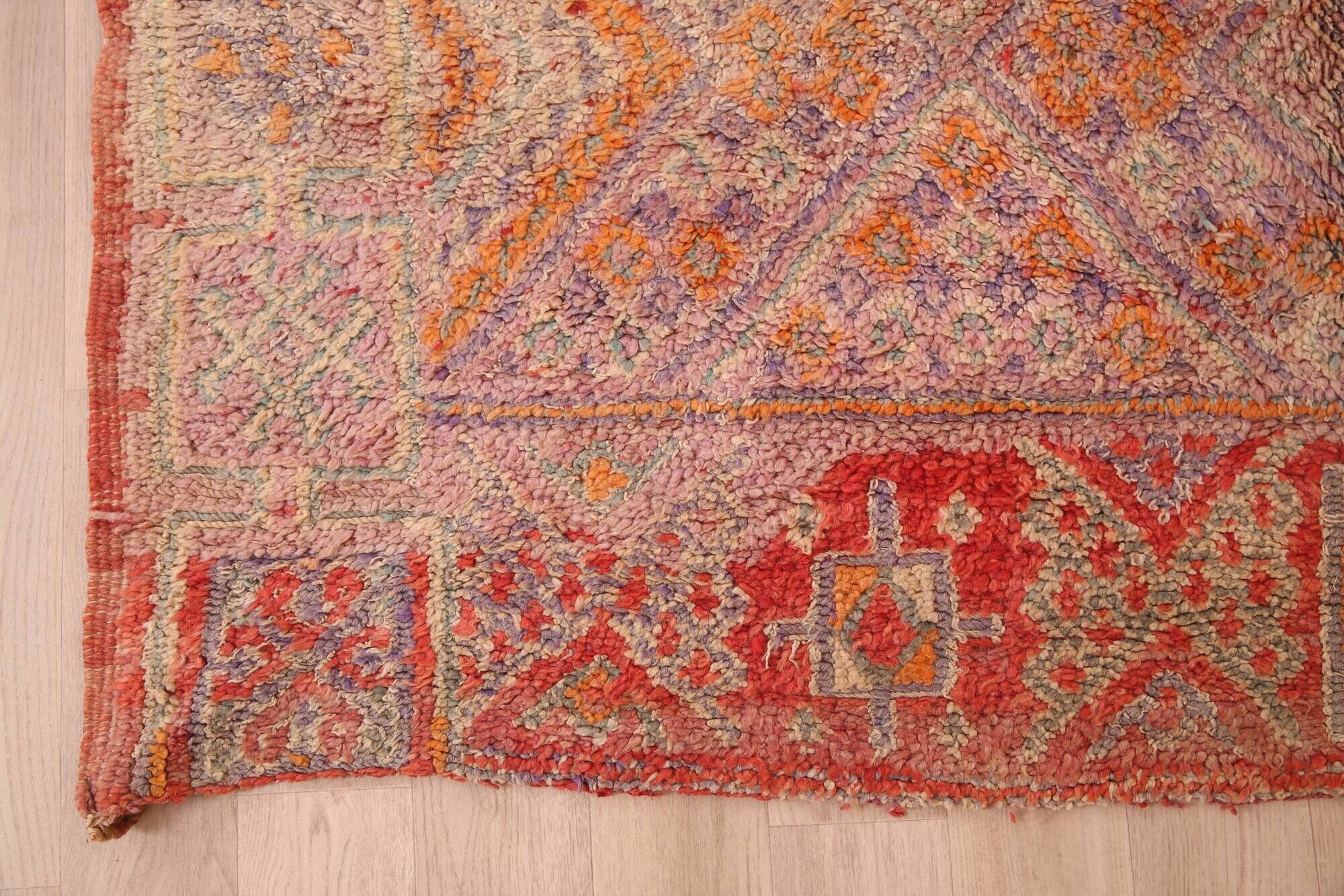 Vintage Moroccan Wool Rug 184 x 285 cm, Handmade Berber Rug, Old Rug Boho