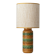 Lampe de table en céramique de style Bitossi des années 1960, émail vert ocre.