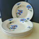 Set de 6 assiettes creuses en faience Vintage Décor de bleuets