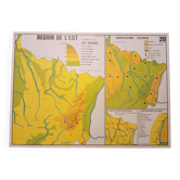 Carte scolaire : region du nord n°19 / region de l'est n°20