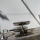 Italian smoked glass chandelier 1970 Veca