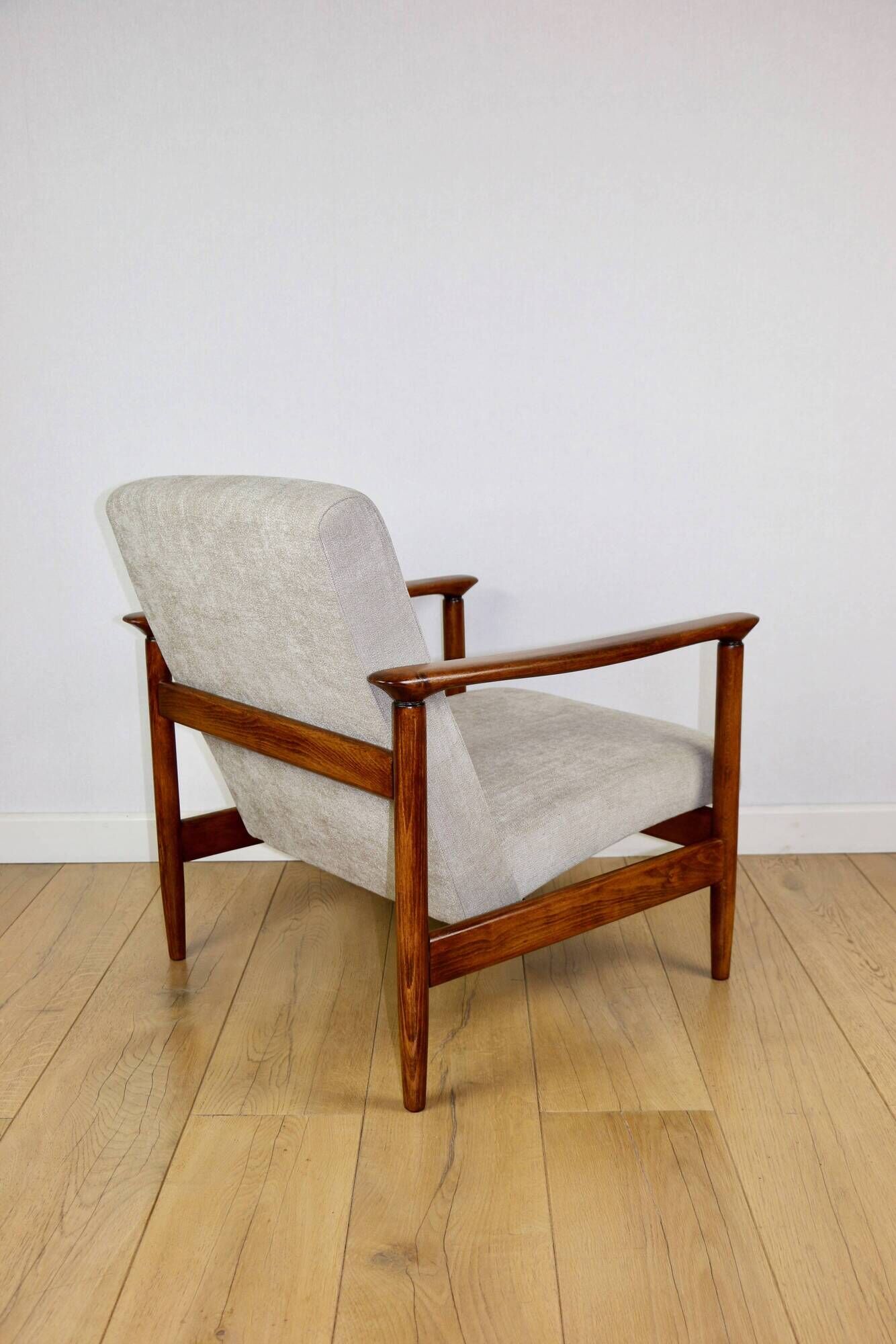 GFM-142 armchair, designed by Edmund Homa from the 70s, beige