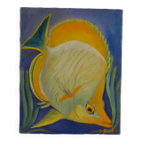 Oil on canvas butterfly fish