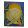 Oil on canvas butterfly fish