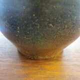 Vintage stoneware ball vase by Daniel Cassiet from 1972