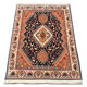 Petit médaillon de laine fine zone Tapis traditionnel bleu orangé Tribal Tapis- 52x125cm