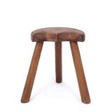 Pair of wooden tripod stools, mountain work, 1950s
