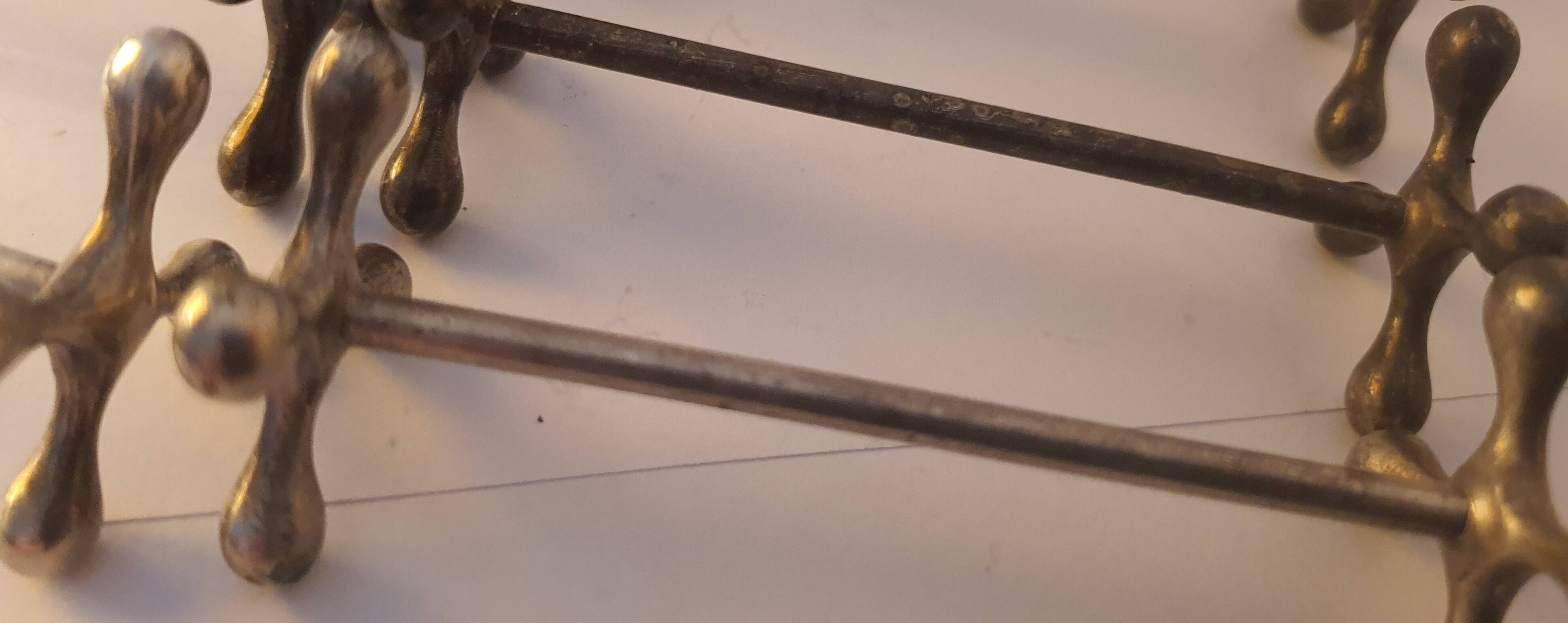 Silver metal knife holder