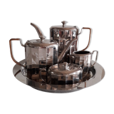 Art deco-style coffee service in silver metal 5 P
