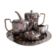 Art deco-style coffee service in silver metal 5 P