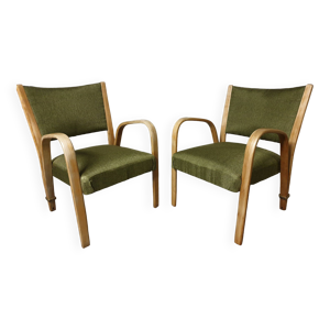 Paire de fauteuils Bow - wood