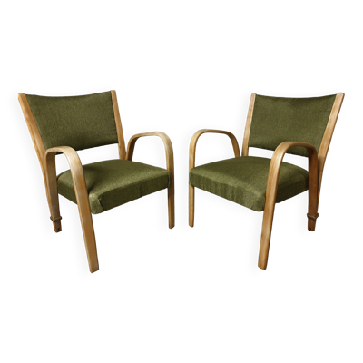 Paire de fauteuils Bow Wood Steiner Mid-Century