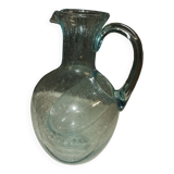 Biot blown glass decanter with ice cube tank