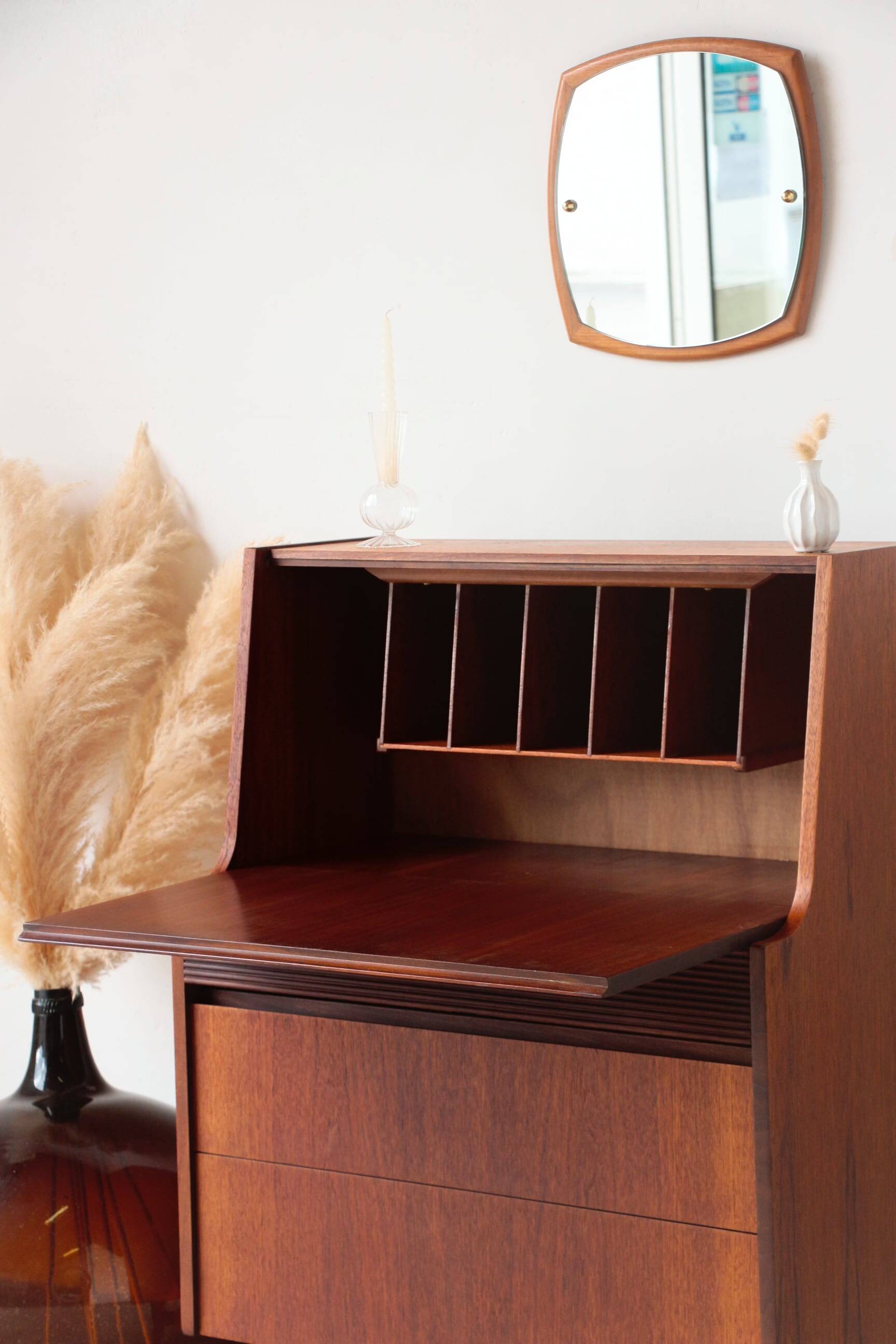 Vintage teak desk by Elliots of Newbury – 1960s design