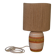 Ceramic lamp with linen shade, 1950s - 1960s