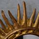 Mid-century italian wooden sun mirror, 1950s