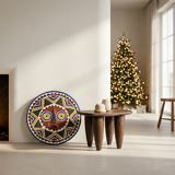 Polychrome tribal mask Ø40cm — Magma Quadra