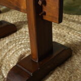 Country stool in ancient solid oak