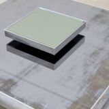 Stainless steel and glass coffee table by Ausenda, 1970Style