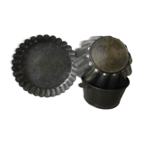 Antique metal cake molds