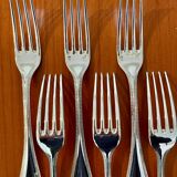 Christofle perles ,6 fourchettes de table 20,5 cm très bon état