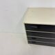Set of 2 black and white chests of drawers, 1970s