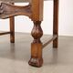Fauteuils baroques anciens en noyer et tissu, Italie, XVII-XVIII siècle