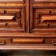 Henri II style library. Solid oak.