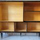 Buffet vitrine style art déco en bois