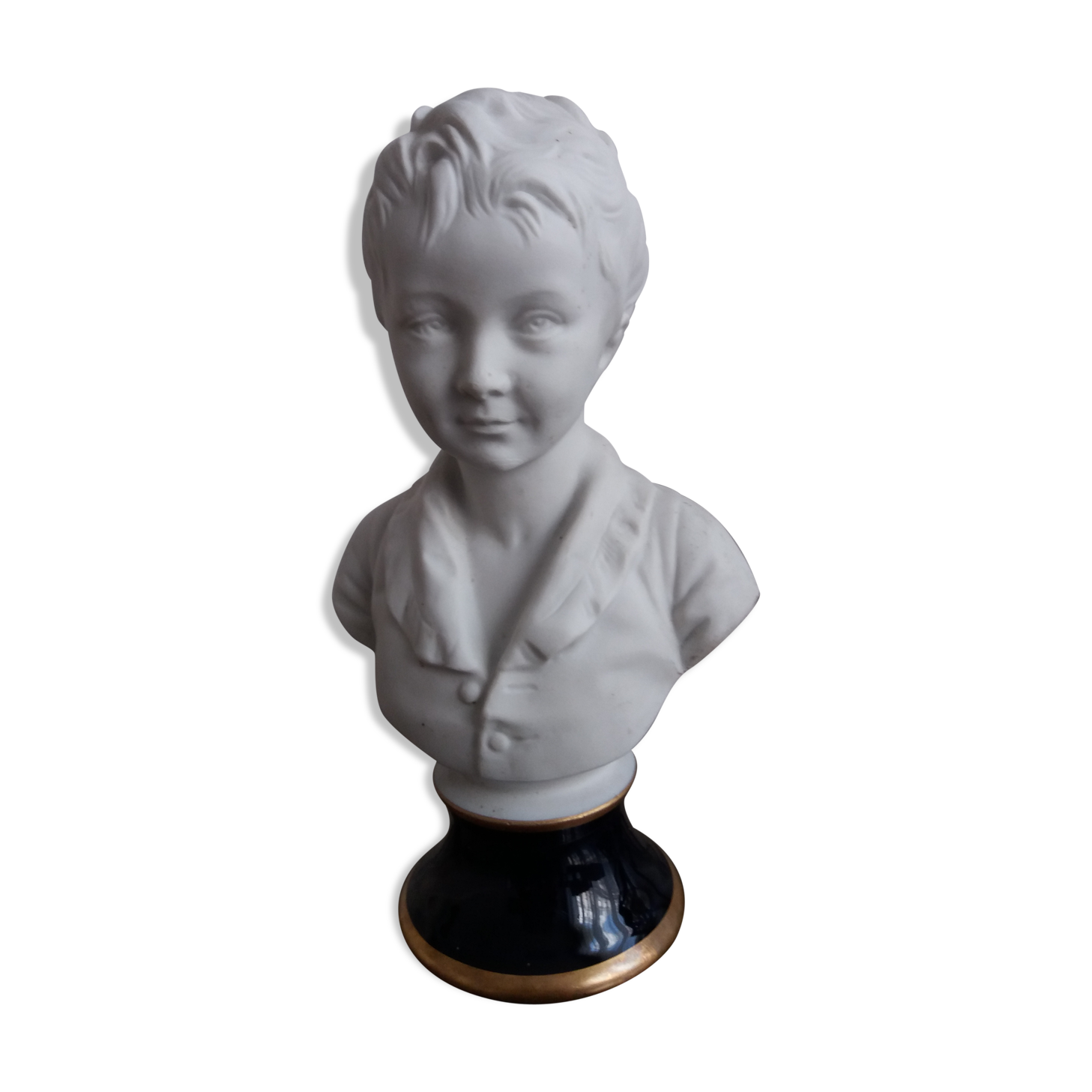 Porcelain child bust sign Tharaud Limoges