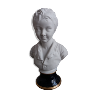 Porcelain child bust sign Tharaud Limoges