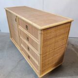 Dal Vera rattan and bamboo sideboard