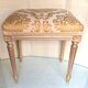 Tabouret Piano bois or empire restauration tapissière XIX