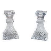 Paire de bougeoirs en "cristal de waterford"